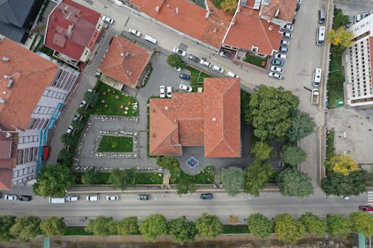 rooftop garden in an urban environment