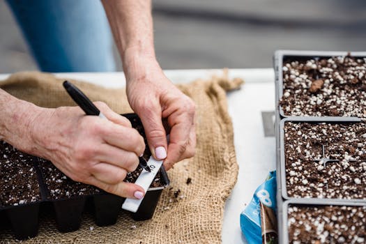 image of a gardener mixing soil ingredients