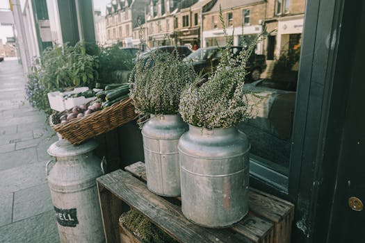 diverse urban garden with flowers and vegetables