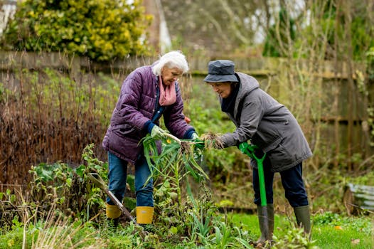 community garden with native plants