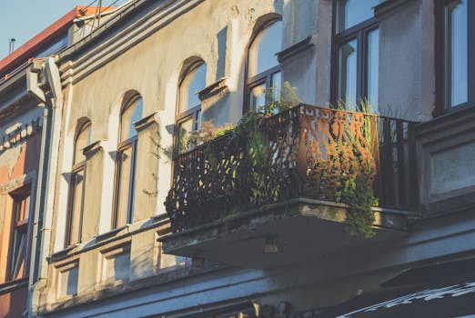 vertical garden on an apartment balcony