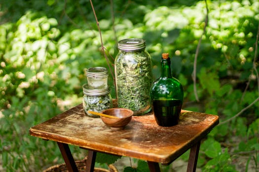 container garden with herbs